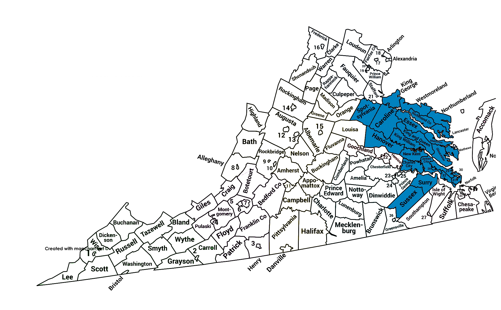 Mapa de la zona de Mary Louise Gerdes