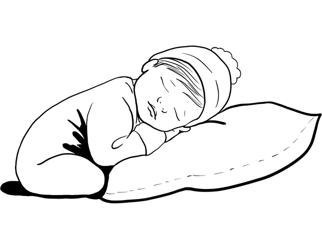 Niño durmiendo en la almohada